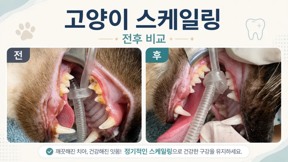 고양이 스케일링, 치석이 심하지 않아 보여도 필요한 이유