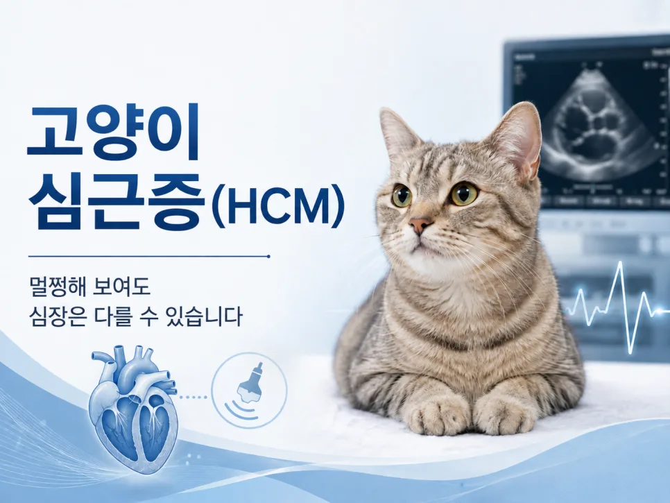 고양이 심근비대증(HCM), 멀쩡해 보여도 심장은 다를 수 있습니다